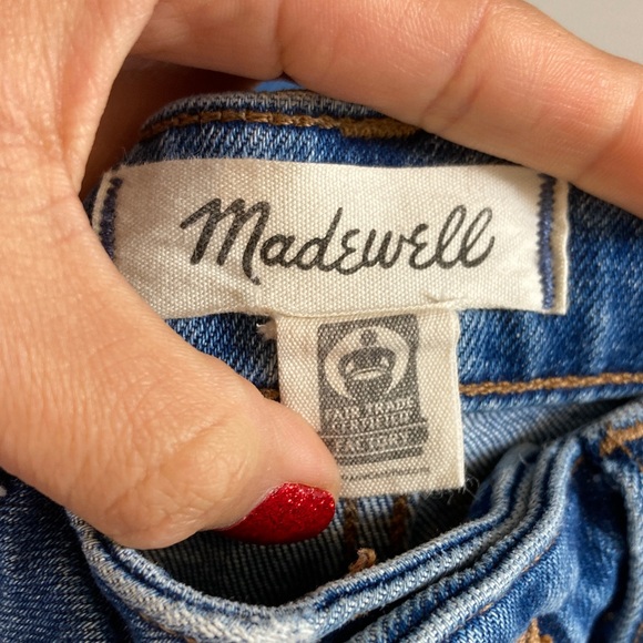 Madewell Curvy Slim Wide Leg Jeans Size 27 Petite Classic Blue Denim - Picture 2 of 9